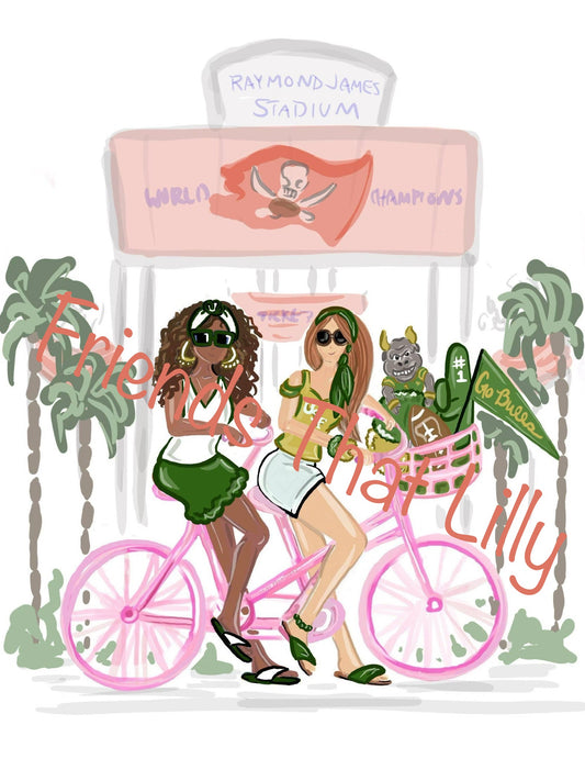 SALE! USF Bulls Inspired illustration Shirts