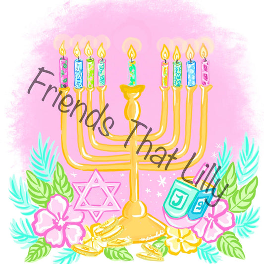 Women's T-Shirts: Hanukkah Menorah