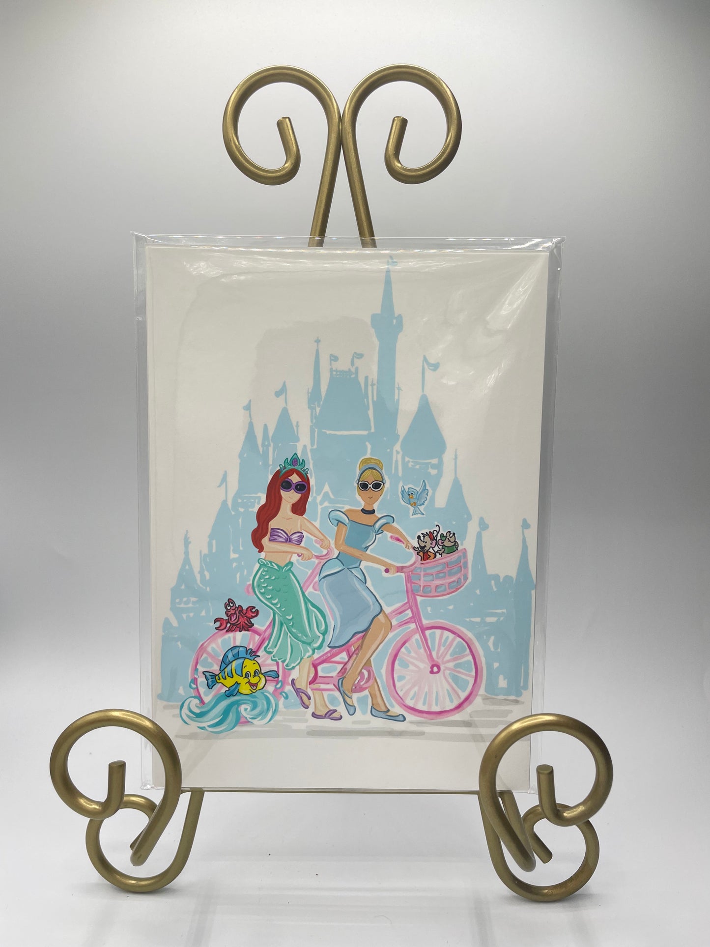 5"x7" Disney Princesses & Castle Illustration