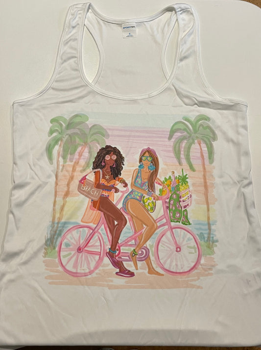 SALE! Friends That Lilly Beach Girls Illustration Tank Tops