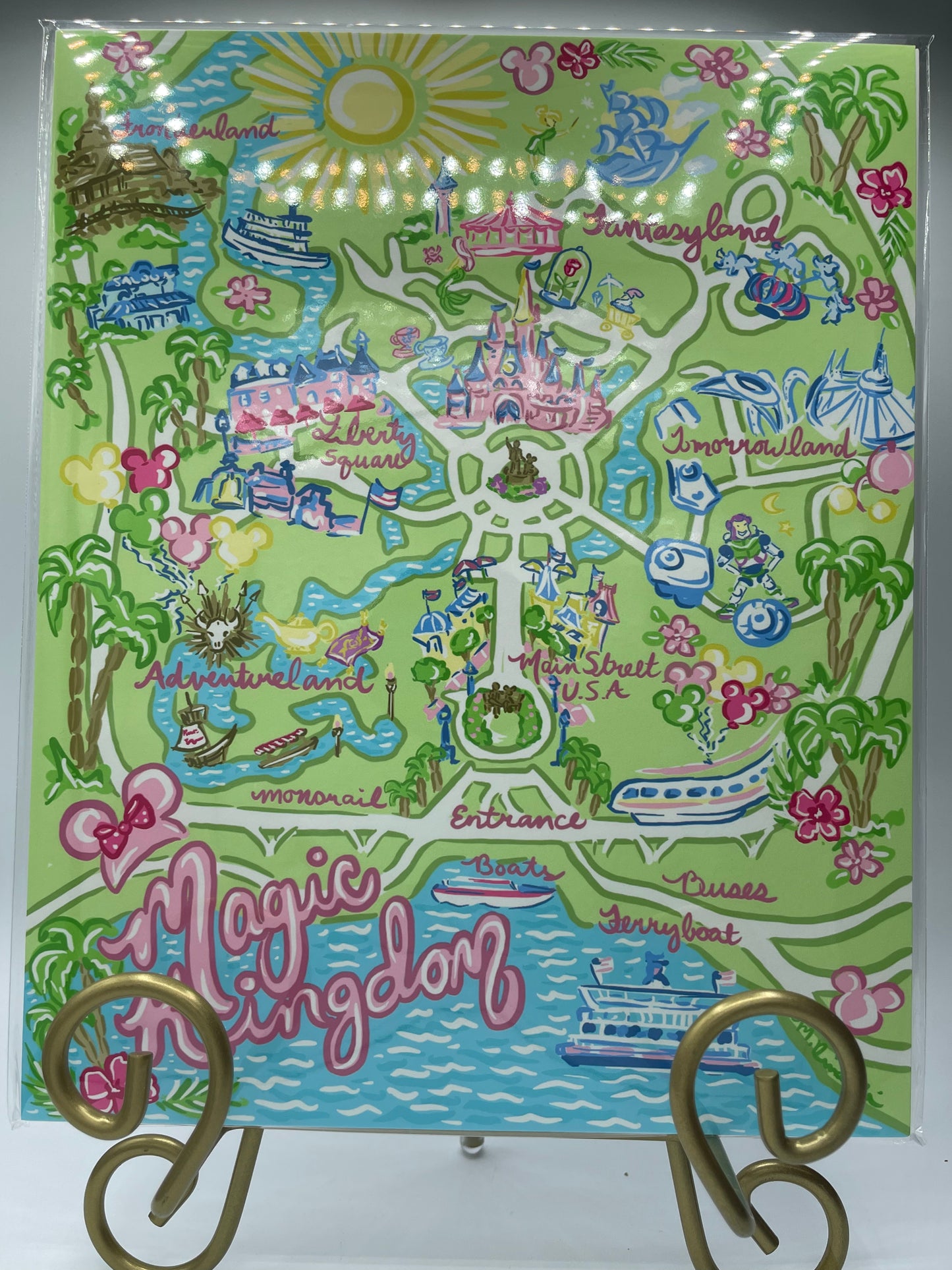 Magic Kingdom Hand Painted Prints: Mult. Sizes Available