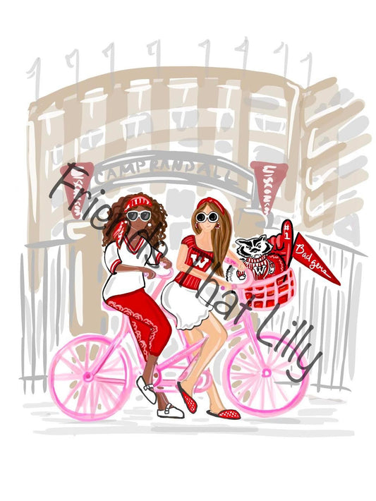 SALE! Wisconsin Badgers Inspired Illustration Shirts