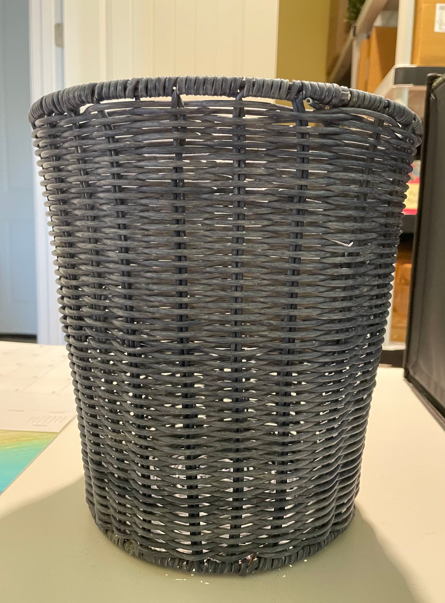 Blue/ Grey Wastebasket