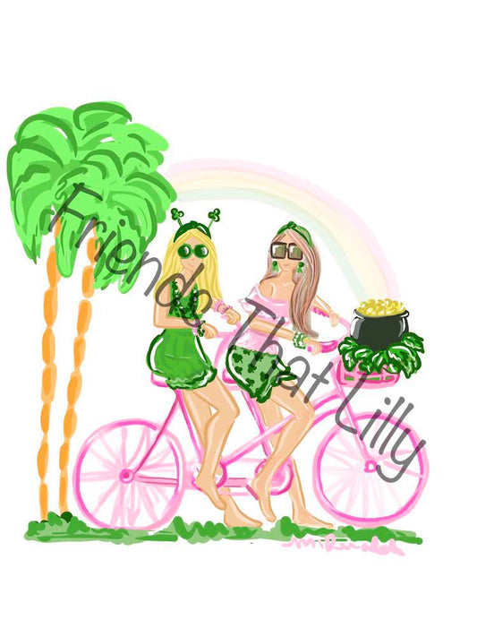 Tumblers: Shamrock Girls on Bike