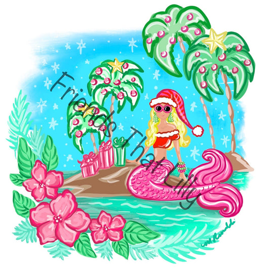 Women's T-Shirts: Holiday Beach Mermaid